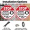 Signmission Stop Hearing Protection Required Be, 10 inch X 10 inch, Aluminum Metal Signs, 2PK OC-A-2PACK-10-123 - alternate 3