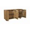 Homeroots 70" Brown Distressed Solid Wood Carved Floral Sideboard with Four Doors 634314 - alternate 9