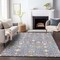 Homeroots 5' X 8' Lavender Blue And Green Oriental Washable Indoor Outdoor Area Rug 598059 - alternate 8