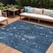 Homeroots 8' X 10' Blue And Ivory Abstract Washable Indoor Outdoor Area Rug 631164 - alternate 1