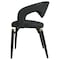 Leisuremod Entice Modern Leather Dining Chair with Iron Legs Open-Back Design in Charcoal, 2PK EC60CH-2 - alternate 10
