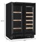 Koolmore Reserve 24 in. French Door Dual Zone Panel Ready Under-Counter Cooler with Wooden Shelves KM-CWB24-WPR - alternate 9