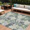 Homeroots 8' X 10' Artichoke Green Lavender And Ivory Botanical Leaves Washable Indoor Outdoor Area Rug 618385 - alternate 1