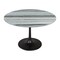 Homeroots 48" Gray and Black Marble and Aluminum Pedestal Base Round Top Dining Table 572219 - alternate 8