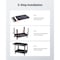 Vevor Foldable Utility Service Cart 3 Shelf 165LBS with Swivel Lockable Wheels JY-UC02C-7849 - alternate 7