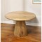 Homeroots 42" Natural Solid Wood Pedestal Base Round Top Dining Table 488681 - alternate 6