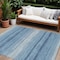 Homeroots 10' X 14' Blue And Ivory Abstract Washable Indoor Outdoor Area Rug 599945 - alternate 1