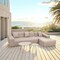 Deko Living 4 Piece Brown Outdoor Compressed Foam Sectional Sofa Lounger and Table Set COP30118 - alternate 1