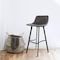 Elama Faux Leather Bar Stool in Gray with Black Legs ELM-605-GRY - alternate 9