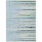 Homeroots 9' X 12' Sky Blue Aqua And Gray Striped Washable Indoor Outdoor Area Rug 597293 - alternate 7
