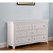 Homeroots 58" White Solid Wood Seven Drawer Triple Dresser 374200 - alternate 4