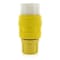 Leviton Watertight Straight Blade Connector, 6-20R, 20 A, 250V AC, 2 Pole, 3 Wire, Screw Terminals, Yellow 79W48-C - alternate 1