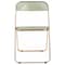 Leisuremod Lawrence Acrylic Folding Chair with Gold Metal Frame, Amber, 4PK LFG19A4 - alternate 10