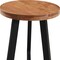 Homeroots 24" Brown and Black Solid Wood And Iron Round Cross Legs End Table 661260 - alternate 6