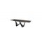Homeroots 71" Black Stone and Metal Self-Storing Leaf Dining Table 372069 - alternate 6