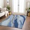 Homeroots 5' X 8' Blue Gray And Ivory Abstract Washable Indoor Outdoor Area Rug 600955 - alternate 5