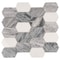 Apollo Tile Toscana 13x12 in. Polished Calacatta Bluette, Thassos White Picket Lantern Mosaic Tile, 5PK APLEML88CN02A - alternate 1