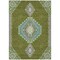 Homeroots 8' X 10' Olive Green Pink And Ivory Oriental Washable Indoor Outdoor Area Rug 598433 - alternate 7