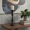 Homeroots 10" Black Glass Tabletop Taper Candlestick 608416 - alternate 5