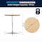 Flash Furniture Round Pub Table w/2 Clmns, Rnd, Wood, Al Base, 24", Wood Top, Wood Grain XA-24-COTA-GG - alternate 18