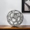 Homeroots 6" Gray Metal Abstract Decorative Orb Tabletop Sculpture 392430 - alternate 6