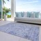 Homeroots 3' X 5' Blue And Gray Damask Washable Indoor Outdoor Area Rug 604186 - alternate 9