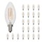 Bulbrite LED Filament 5W Dimmable B11 Light Bulb, Clear Glass, Candelabra E12 Base, 2700K, 500lu, 24PK 861745 - alternate 1