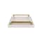 Homeroots Set of Two Off White Wood and Fabric Nested Serving Trays With Gold Handles 518600 - alternate 9