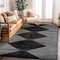 World Rug Gallery Geometric Stripe Area Rug 5 ft x 7 ft Black WR150BLACK5X7 - alternate 1
