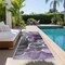 Homeroots 8' Runner Gray and Purple Abstract Washable Non Skid Indoor Outdoor Runner Rug 559470 - alternate 9