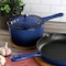 Megachef 2 Quart Enameled Cast Iron Sauce Pan in Gradient Dark Blue 750124517M - alternate 8