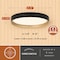 Vaxcel Darien 12-in Contemporary Round Black/Gold LED Flush Mount Ceiling Light with Frosted Shade C0383 - alternate 9
