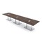 Skutchi Designs Rectangle Conference Table With Power Unit, 48 in W, 216 in L, Brown HAR-REC-48X216-DOU-H3041-ESIL - alternate 1