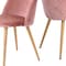 Homeroots Set of Two Rose and Oak Velvet and Metal Dining Side Chairs, 2PK 568011 - alternate 9