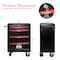 Wrightmaster 21 in. W x 13 in. D 4-Drawer Metal Roller Cabinet Tool Chest in Black ZR-245226 - alternate 8