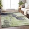 Homeroots 3' X 5' Fern Green Gray And Black Abstract Washable Indoor Outdoor Area Rug 602957 - alternate 6