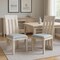 Homeroots Set of Two Gray and Natural Fabric And Wood Slat Back Dining Side Chairs 554615 - alternate 8