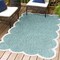 Jonathan Y Alice Classic Cottage Two-Tone Scalloped Turquoise/Cream 5 ft. x 8 ft. Shaped Area Rug SHP103D-5 - alternate 8