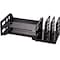 Officemate Letter Tray/File Holder, Black, Plastic, 19 1/2 in W, 9 in L, 7 1/4 in H, 9" D 26152 - alternate 1