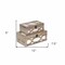 Homeroots Set of Two Natural And White Solid Wood And Mirrored Glass Box With Lid, 2PK 489397 - alternate 6