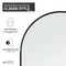 Anzzi Ember Series 74x 34in Framed Arch Fixed Shower Screen Door, Matte Black, 8mm Tempered Clear Glass SD-AZ18-01MB - alternate 21