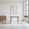 Homeroots 42" Natural and Black Solid Wood and Iron Square Dining Table 640718 - alternate 5