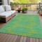 Homeroots 5' X 8' Green And Aqua Geometric Washable Indoor Outdoor Area Rug 598735 - alternate 9