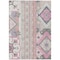 Homeroots 8' X 10' Pink Gray And Ivory Aztec Washable Indoor Outdoor Area Rug 598493 - alternate 8