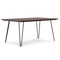 Homeroots 66" Brown and Black Wood and Iron Dining Table 640714 - alternate 1