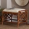Bali & Pari Morley Marbled Tortoise Natural Rattan Ottoman 268-14698-ZORO - alternate 7