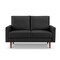 Homeroots 57" Black And Dark Brown Velvet Loveseat 543720 - alternate 1