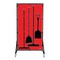 5S Supplies Housekeeping Shadow Board Broom Station V6, Red Shadows, Broom Only, No Text HSB-V6-RED-BO-NO TEXT - alternate 1