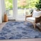 Homeroots 9' X 12' Denim Blue And Gray Abstract Washable Indoor Outdoor Area Rug 577665 - alternate 9