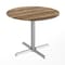 Flash Furniture Commercial All-Weather 36" Round Natural HPL Tabletop-Silver X Base ST-RD36-NAT-T3030S-GG - alternate 1